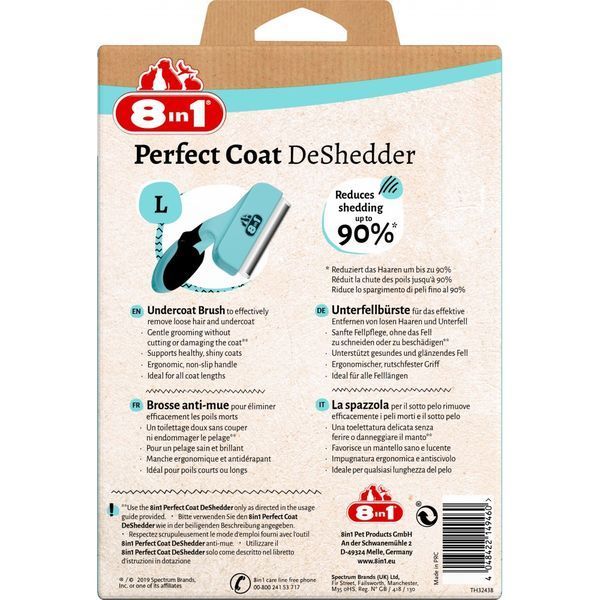 Дешеддер 8in1 Perfect Coat для вичісування собак розмір L 10 см 4048422151821 4048422151821 фото