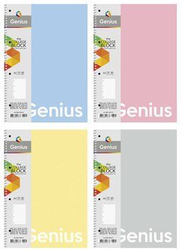 Набір 4 шт. коледж блоків Genius. Коледж блок Школярик А4 80 арк. у лінію 6801 A4-080-6801L 4823088223965 4823088223965 фото