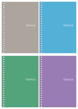 Набір 4 шт. блокнотів для записів Genius. Блокнот Школярик А6 80 арк. у клітинку 6807 A6-080-6807K 4823088224634 4823088224634 фото