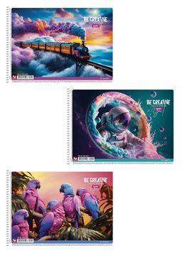 Комплект 3 шт. альбомів для малювання Be creative. Альбом Школярик 20 арк. 120г/м2 PB-SC-020-8011 4820006472023 4820006472023_9 фото