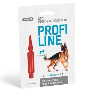 Краплі Provet PROFILINE для собак 20-40 кг інсектоакарицид 1 піпетка по 3 мл PR243106 PR243106 фото