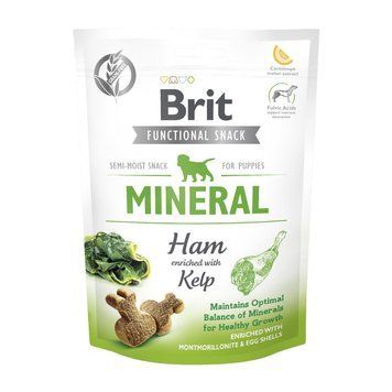 Ласощі Brit Care Functional Snack Mineral Ham для цуценят напіввологі мінерали і шинка 150 г 8595602539994 8595602539994 фото