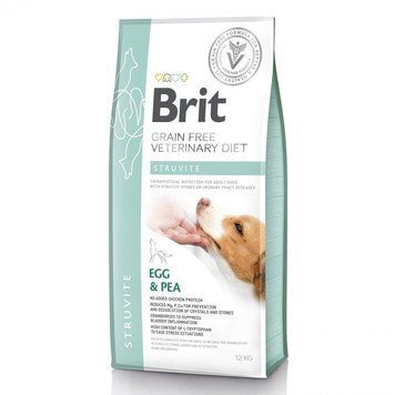 Корм сухий Brit Grain Free VetDiet Dog Struvite для собак з сечокам'яною хворобою з яйцем індичкою горохом гречкою 12 кг 8595602528219 170950/528219 фото
