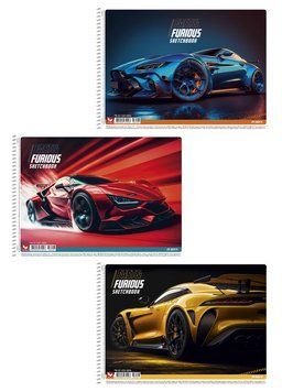 Набір альбомів для малювання 3 шт. Fast&Furious (ВД + УФ-лак) Альбом Школярик 20 арк. А4 PB-SC-020-8006 4820006472023 4820006472023_1 фото