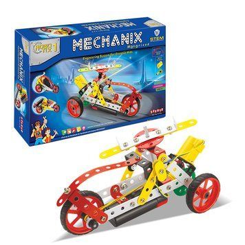 Металевий конструктор з електромотором ROBOTIX №1 (114 елм./8 моделей) Zephyr 8904136010181 1018 8904136010181 фото