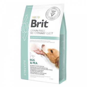 Корм сухий Brit Grain Free VetDiet Dog Struvite для собак з сечокам'яною хворобою з яйцем індичкою горохом гречкою 2 кг 8595602528226 170951/8226 фото