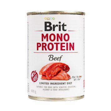 Корм вологий Brit Mono Protein Beef для собак з яловичиною 400 г 8595602555390 100831/100057/9766 фото