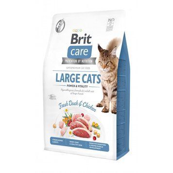 Корм сухий Brit Care Cat Grain Free Large Power Vitality для дорослих котів великих порід з качкою та куркою 2 кг 171310/0914 фото