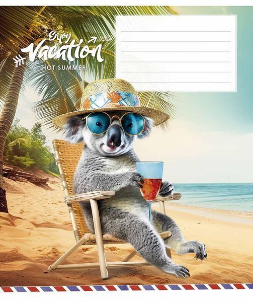 Комплект 5 шт. учнівських зошитів Cool vacation. Зошит Школярик 12 арк. у лінію 3318 012-3318L 4820006470449 4820006470449_21 фото