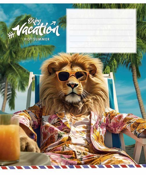 Комплект 5 шт. учнівських зошитів Cool vacation. Зошит Школярик 12 арк. у лінію 3318 012-3318L 4820006470449 4820006470449_21 фото