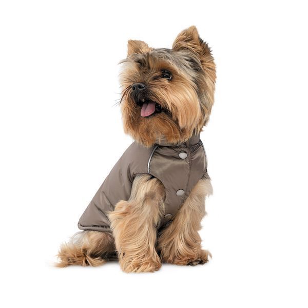 Жилет Pet Fashion Hardy для собак утеплений водонепроникний з отвором для повідця бежевий розмір S2 4823082437504 4823082437504 фото
