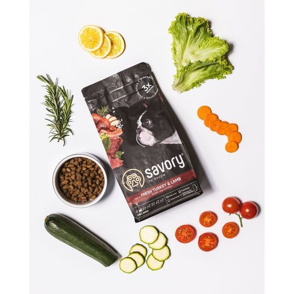 Корм сухий Savory Small Breed rich in Fresh Turkey and Lamb для дорослих собак малих порід до 10 кг зі свіжим ягням та індичкою 4820232630365 4820232630365 фото