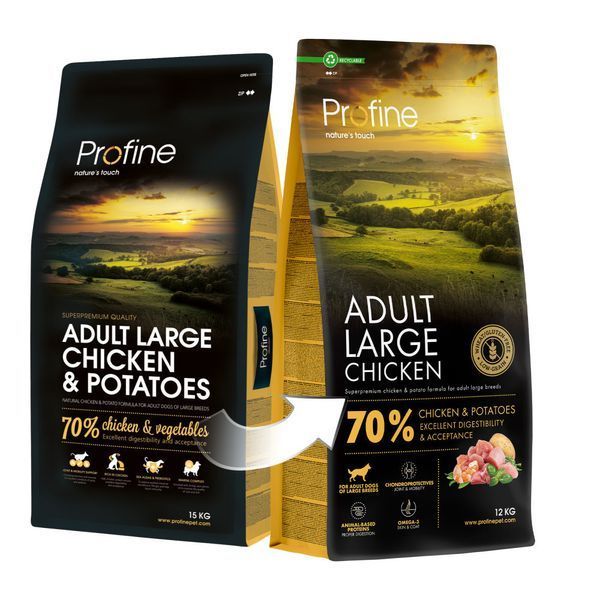 Корм сухий Profine Large Chicken and Potatoes д/собак великих порід курка і картопля 12 кг 8595602570034 8595602570034 фото
