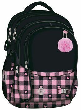 Ранець STRIGHT PINK CHECKERED 4 відділи BP-01 (680366) 5903235680366 BP-01 (680366) фото