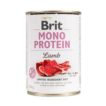 Корм вологий Brit Mono Protein Lamb для собак з ягнятиною 400 г 8595602555338 100834/100058/9773 фото