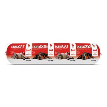 Корм вологий EuroDog/EuroCat Salami Beef для собак і котів салямі з яловичиною 1 кг 350767_pause***** фото