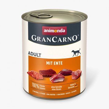 Корм вологий GranCarno Adult with Duck для дорослих собак з качкою 800 г AM-82804 фото