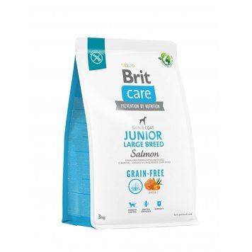 Корм сухий Brit Care Dog Grain-free Junior Large Breed для молодих собак великих порід беззерновий з лососем 3 кг 8595602558872 8595602558872 фото