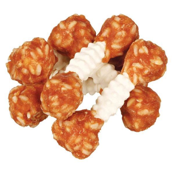 Ласощі Trixie Denta Fun Chewing Dumbbells для собак Гантель жувальна з куркою та рисом 100 г 6 шт 4011905313429 4011905313429 фото