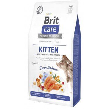 Корм сухий Brit Care Cat Grain Free Kitten Gentle Digestion Strong Immunity для кошенят для міцного імунітету з лососем 7 кг 172543 фото