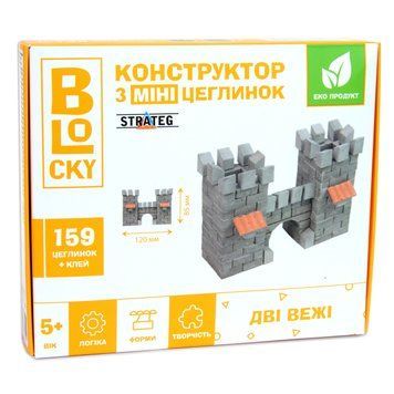 Будівельний набір для творчості з мініцеглинок BLOCKY Дві вежі Strateg (31021) 31021 фото