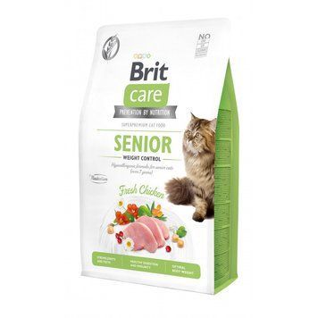 Корм сухий Brit Care Cat Grain Free Senior Weight Control для котів похилого віку з надмірною вагою з куркою 2 кг 171314/0945 фото