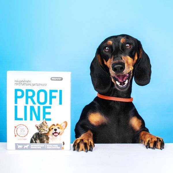 Нашийник Provet PROFILINE для котів та собак інсектоакарицид кораловий 35 см PR243096 PR243096 фото