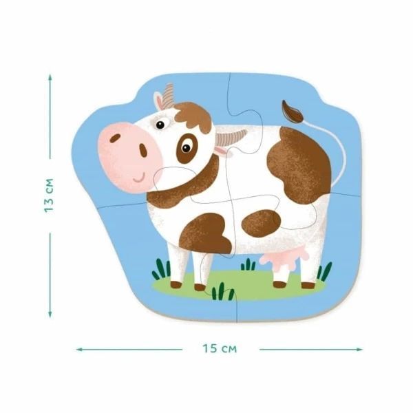 Пазл 6в1 Dodo 2-3-4 елементи "Домашні тварини" 1.5+ 300152 фото