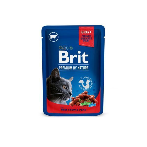 Корм вологий Brit Premium Cat Meat Plate pouches набір для котів м'ясна тарілка курка та індичка з тушкованою яловичиною 100277 /506262 фото